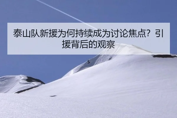 泰山队新援为何持续成为讨论焦点？引援背后的观察
